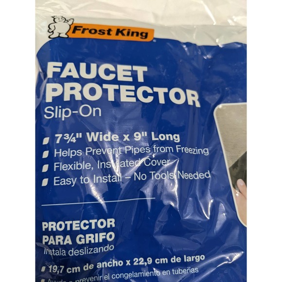 Frost King FC3 Faucet Protector Insulated Cover Slip-On 7-3/4" X 9" Black - Picture 2 of 6